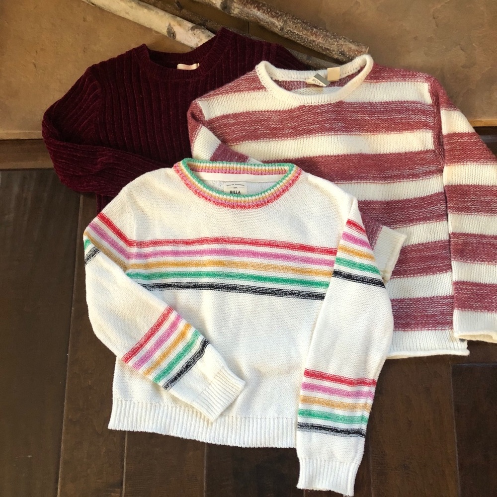 Lot of Girls Sweaters, Size Med 7/8.